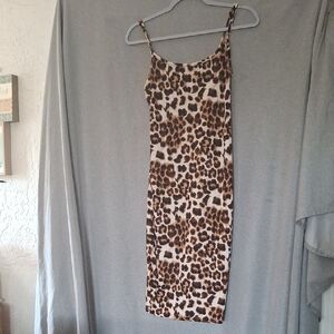 Leopard Print Slip Dress